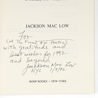 Item #1072 Twenties. Jackson Mac Low