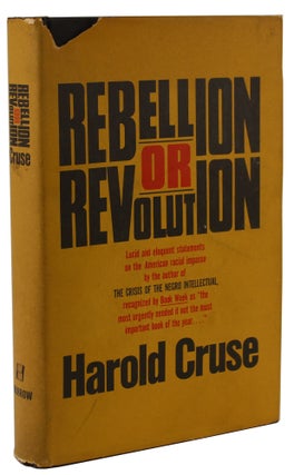 Item #2099 Rebellion or Revolution. Harold Cruse