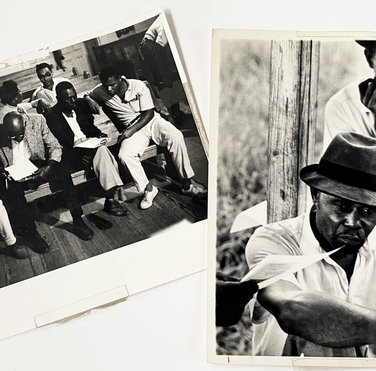 Item #2318 Two Early SNCC Press Photos (1962-64). Danny Lyon