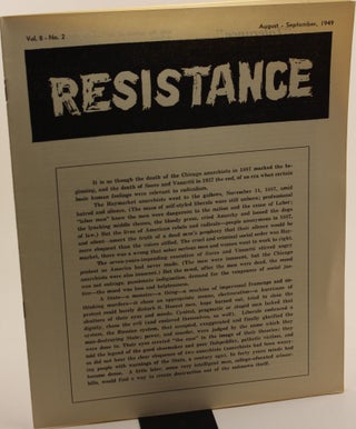 Item #492 Resistance Vol. 8 No. 2. Resistance Group