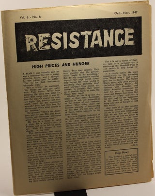 Item #498 Resistance Vol. 6 No. 6. William Young