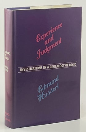 Item #693 Experience and Judgment. Edmund Husserl